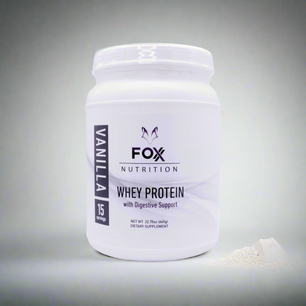 Vanilla Protein Powder with Digestive Support - Foxx Nutrition (30 Day Supply)