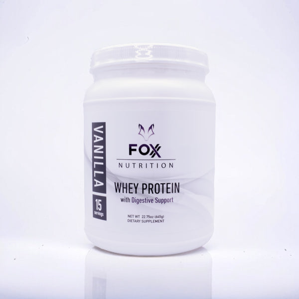 Vanilla Protein Powder with Digestive Support - Foxx Nutrition (30 Day Supply)